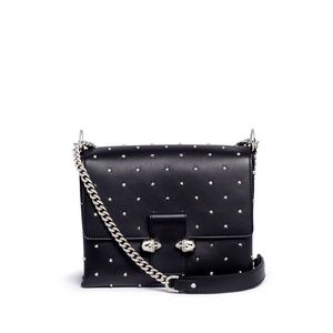 Alexander McQueen Twin Skull Leather Crossbody